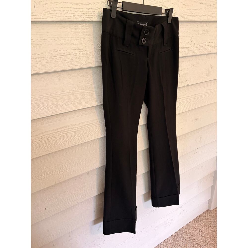 Spacegirlz Y2K Black Wide Leg Dress Pants Trouser Slacks Size 3 - Picture 3 of 6